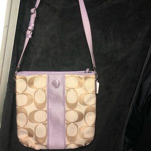 Lilac coach crossbody bag
